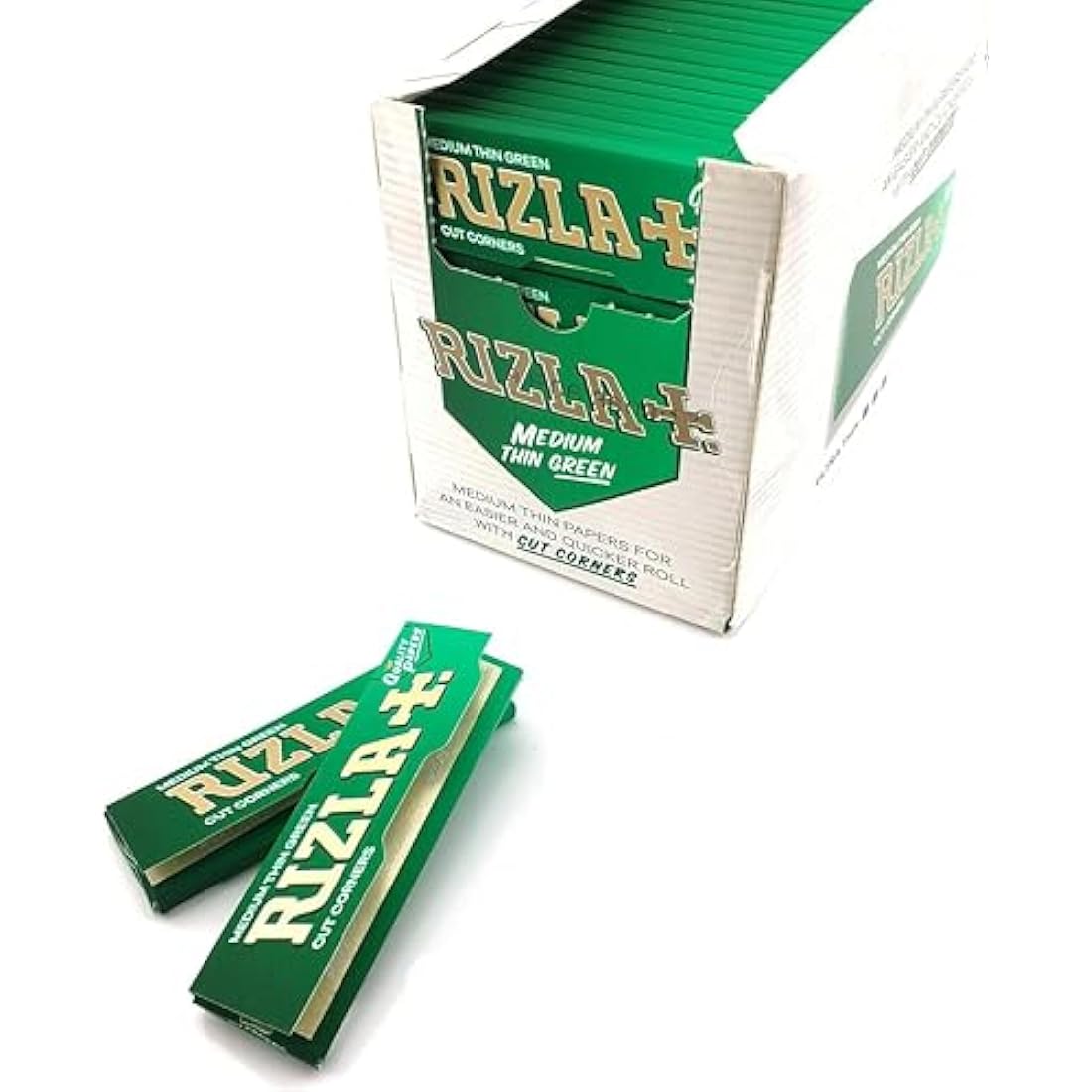 Rizla Green Cigarette Papers, 100Pks/Box, Medium Weight Paper by Tobacco Heaven
