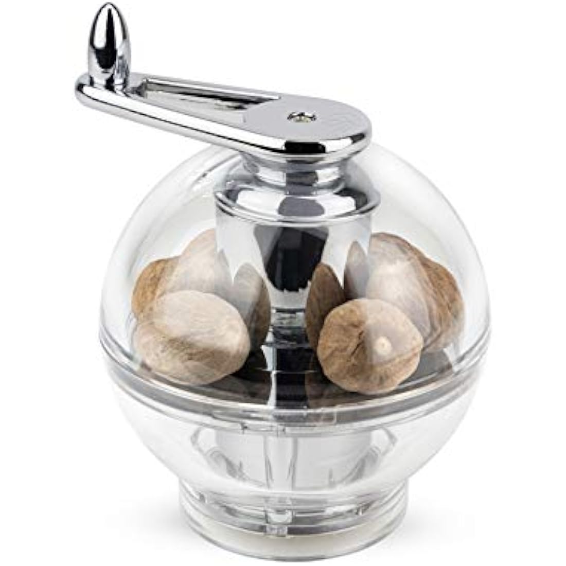 PEUGEOT - Tidore 11 cm Nutmeg Grinder - with Storage Compartment - Acrylic - Made in France - Transparent Colour