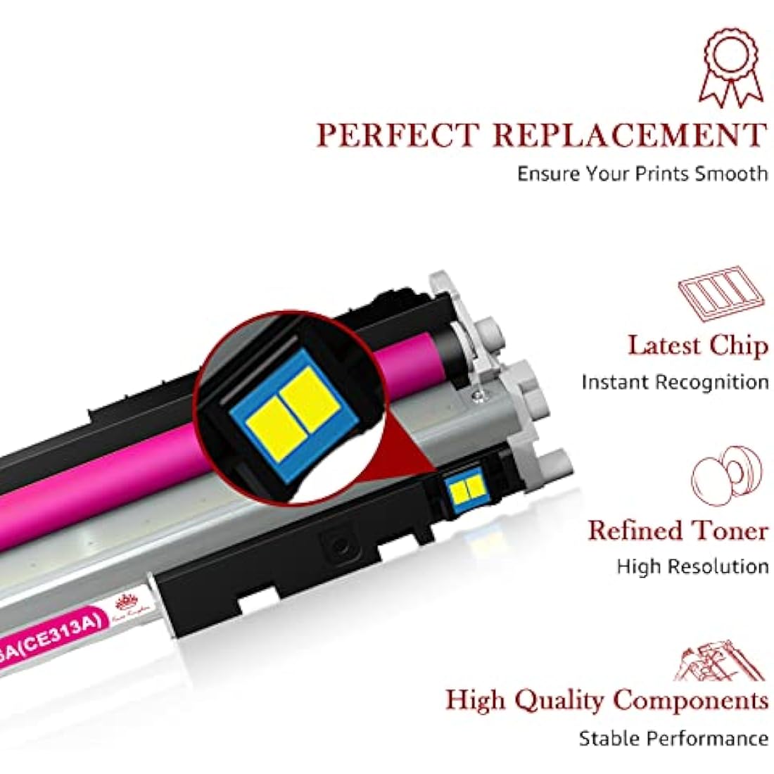 Toner Kingdom Toner Cartridges Compatible for HP 126A CE310A CE311A CE312A CE313A CF350A Compatible for HP LaserJet Pro 100 MFP M175 M175A M175nw M275nw M176 M177 M177FW CP1025 CP1025nw (4 Packs)