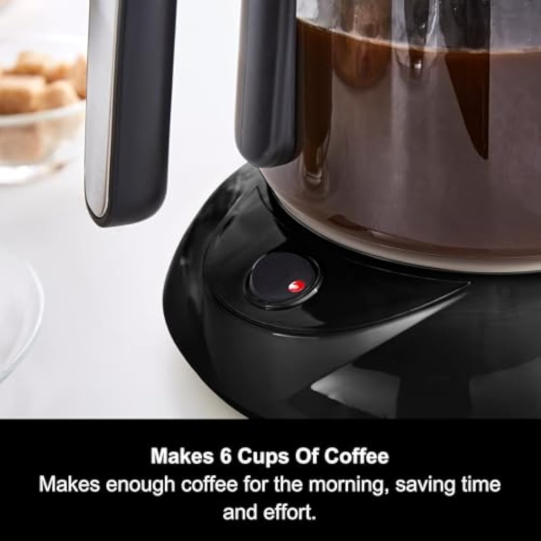 Morphy Richards Equip Filter Coffee Machine, Coffee Maker for Instant Coffee, Pour Over Technology, 10 Cup, Anti Drip, Reusable Filter, Keep Warm, Aroma Blender, Black/Brushed Steel, 162501