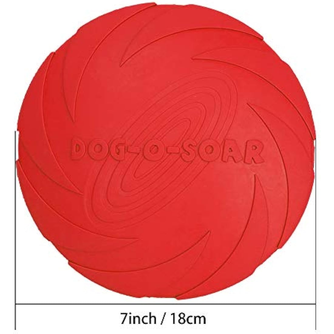 Vivifying Dog Flying Disc, 2 Pack 7 Inch Natural Rubber Floating Flying Saucer for Both Land and Water (Green + Red)