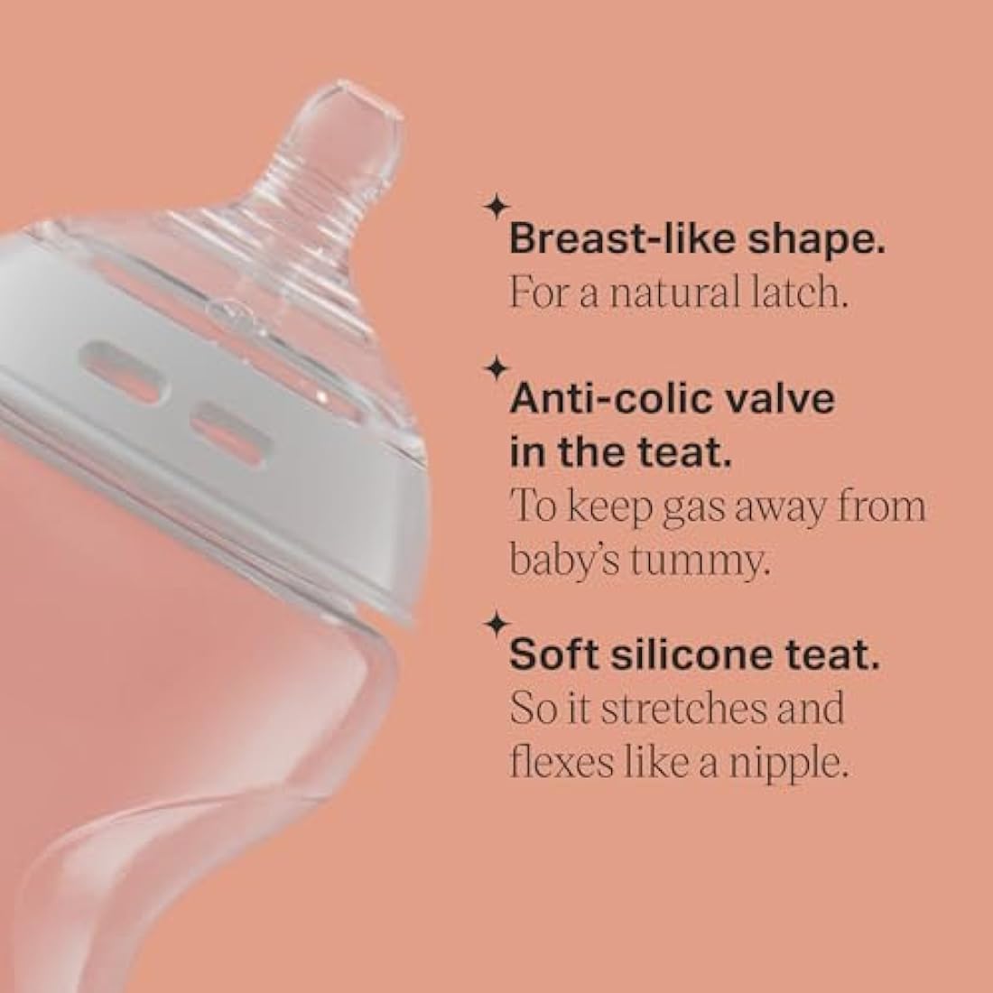Tommee Tippee Natural Start Baby Bottles for 0m+, Pack of 3 150ml Baby Bottles, with Slow Flow Breast-Like Teat for a Natural Latch, Self-Sterilising and BPA Free, Baby Feeding Essentials