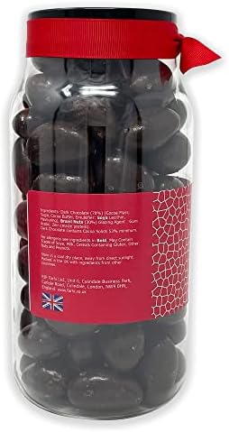 Rita Farhi Dark Chocolate Coated Brazil Nuts in a Gift Jar | Vegetarian Friendly Luxury Chocolate Gift | Chocolate Covered Nuts | Palm Oil Free 740 g