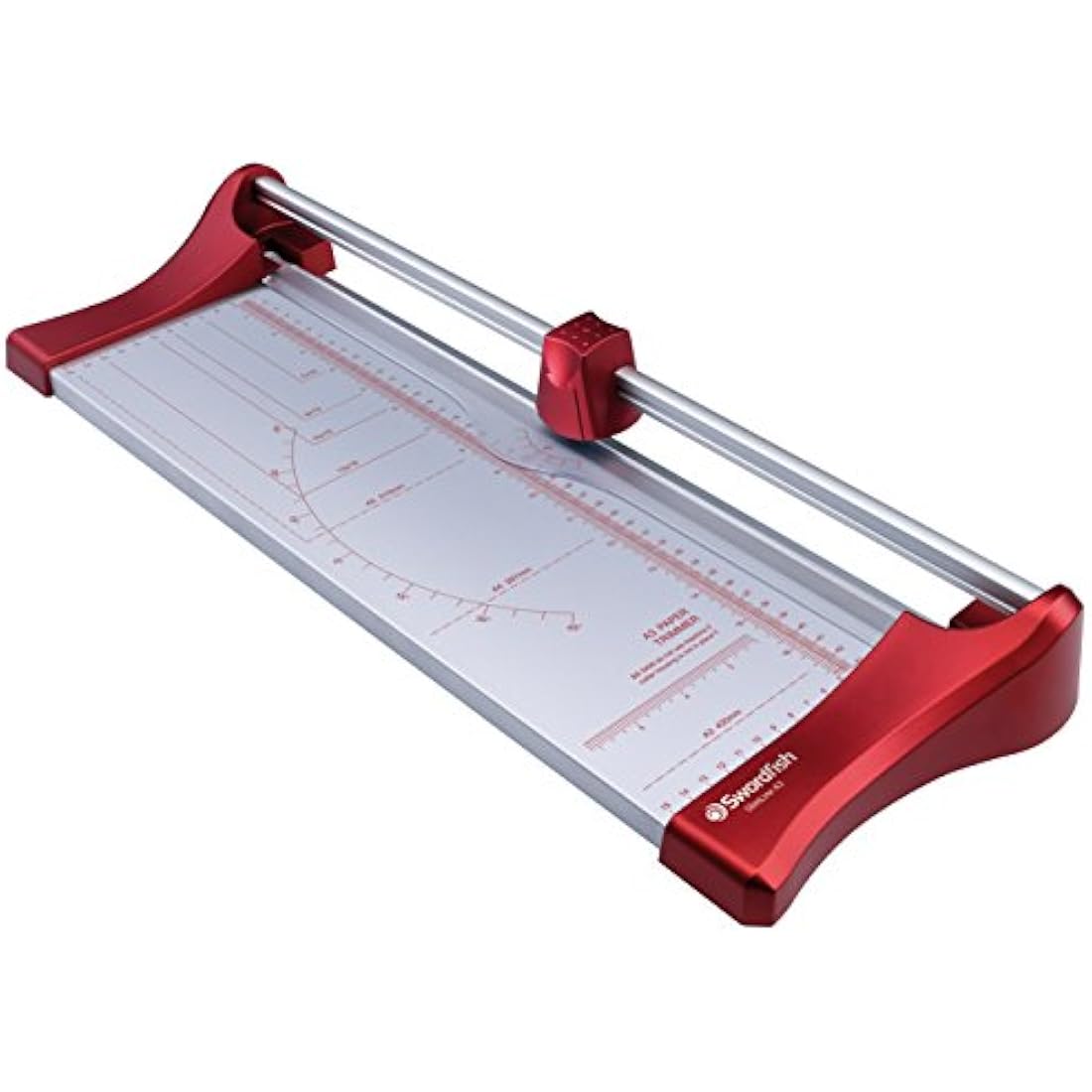 Swordfish 40260 Slimline A3 10 Sheet Rotary Paper Trimmer/Guillotine - Red