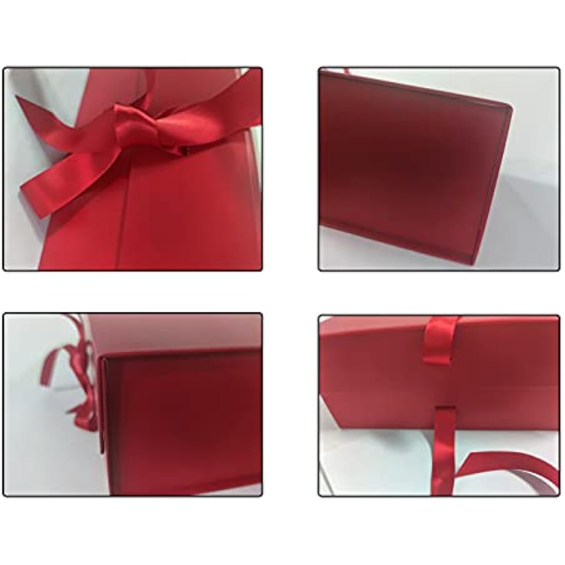 Red Gift Box 33x26x11 cm, Large Gift Box with Magnetic Lids and Silk Ribbon Specially Designed for Presents Birthdays, Holidays, Anniversaries Gift Packaging