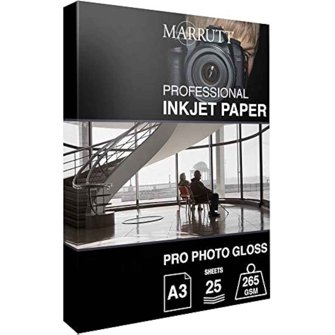 Marrutt 265gsm Pro Photo Gloss Inkjet Paper: A3-25 Sheets
