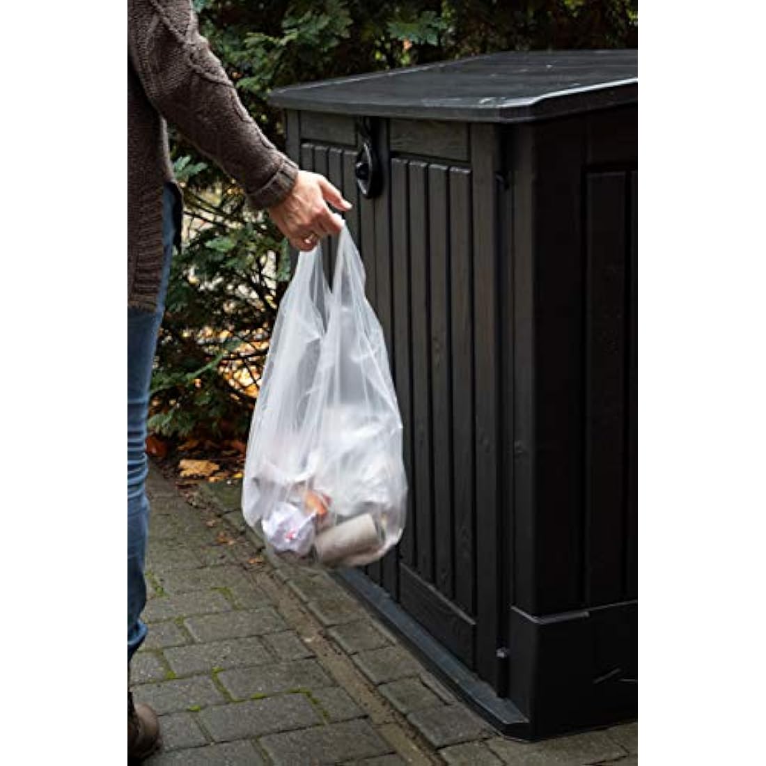 Sunmondo 3 x 40pcs 5L Bin Liners with Handle - Cosmetic, Size 34x36cm, 120pcs