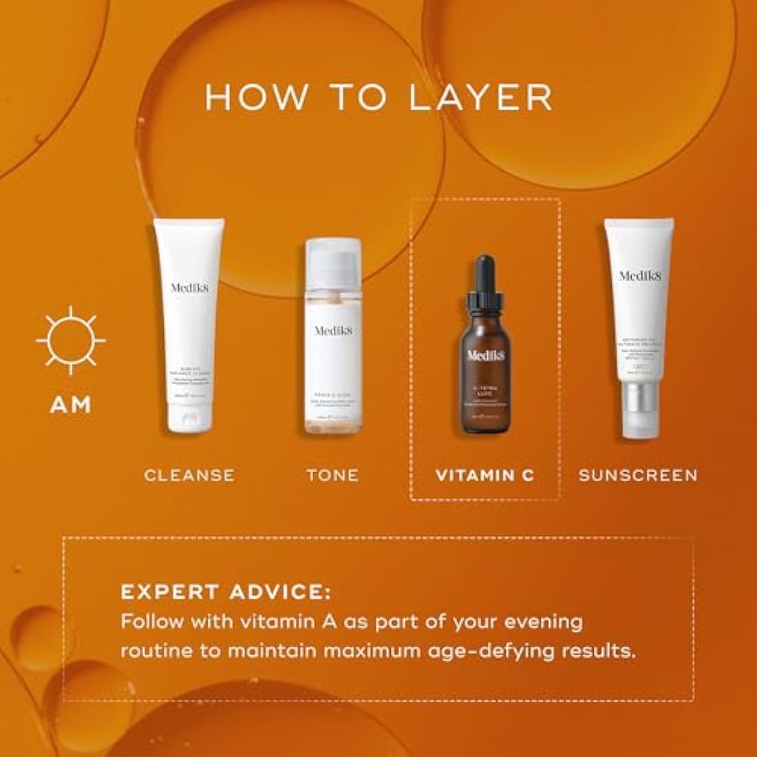 Medik8 C-Tetra Luxe - Lipid 14% Vitamin C Enhanced Radiance Serum -Smooths Fine Lines & Uneven Tone - Antioxidant & Nourishing - Dull, Dry Skin Types - 30ml