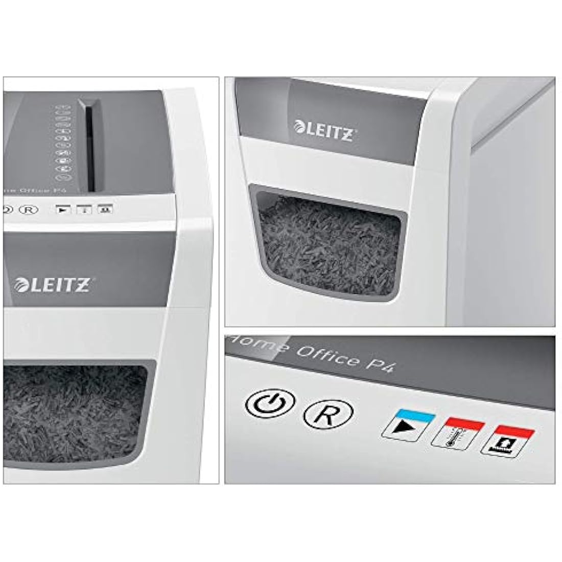 Leitz IQ Slim Home Office Cross Cut Paper Shredder, Shreds 11-10 Sheets (70-80 gsm), 23L Bin, White, 80011000