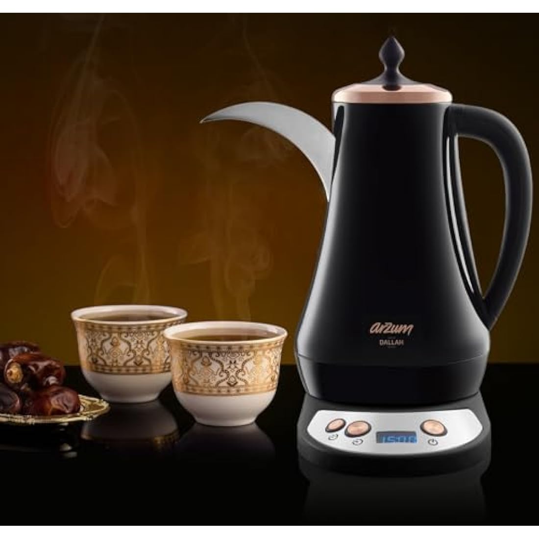 Arzum AR3070 Dallah Arabic Coffee Maker, Plastic, 1300 W, 1.3 liters, Black