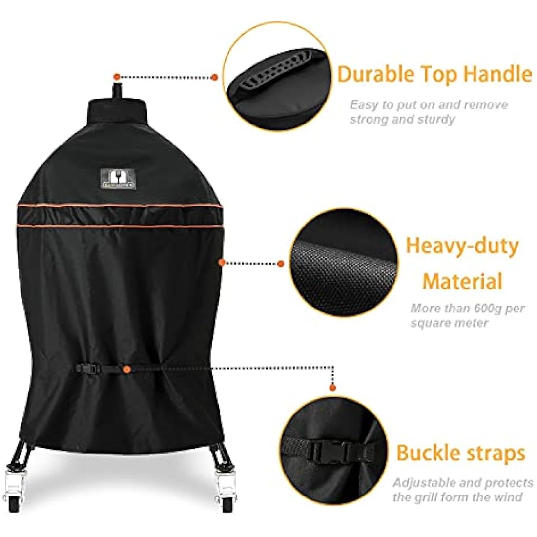SUPJOYES Grill Cover for Kamado Joe Classic Charcoal, Waterproof Heavy Duty Kamado Joe Grill Acccessories