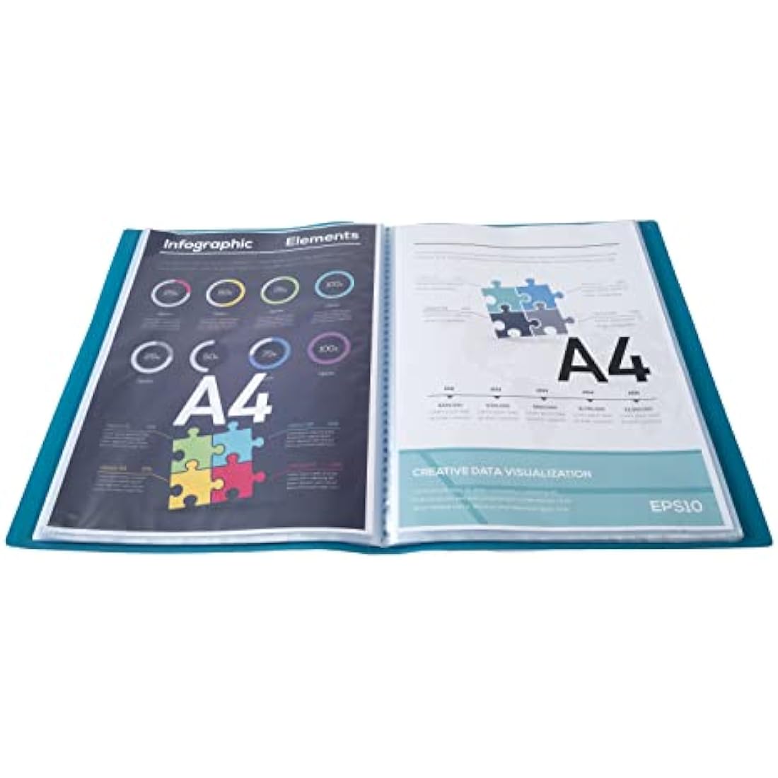 Exacompta - Ref 8583E - Soft PP Display Book - Suitable for A4 Documents, Made from Polypropylene, Lightweight, 80 Pockets, 160 Viewing Pages - Green Cover