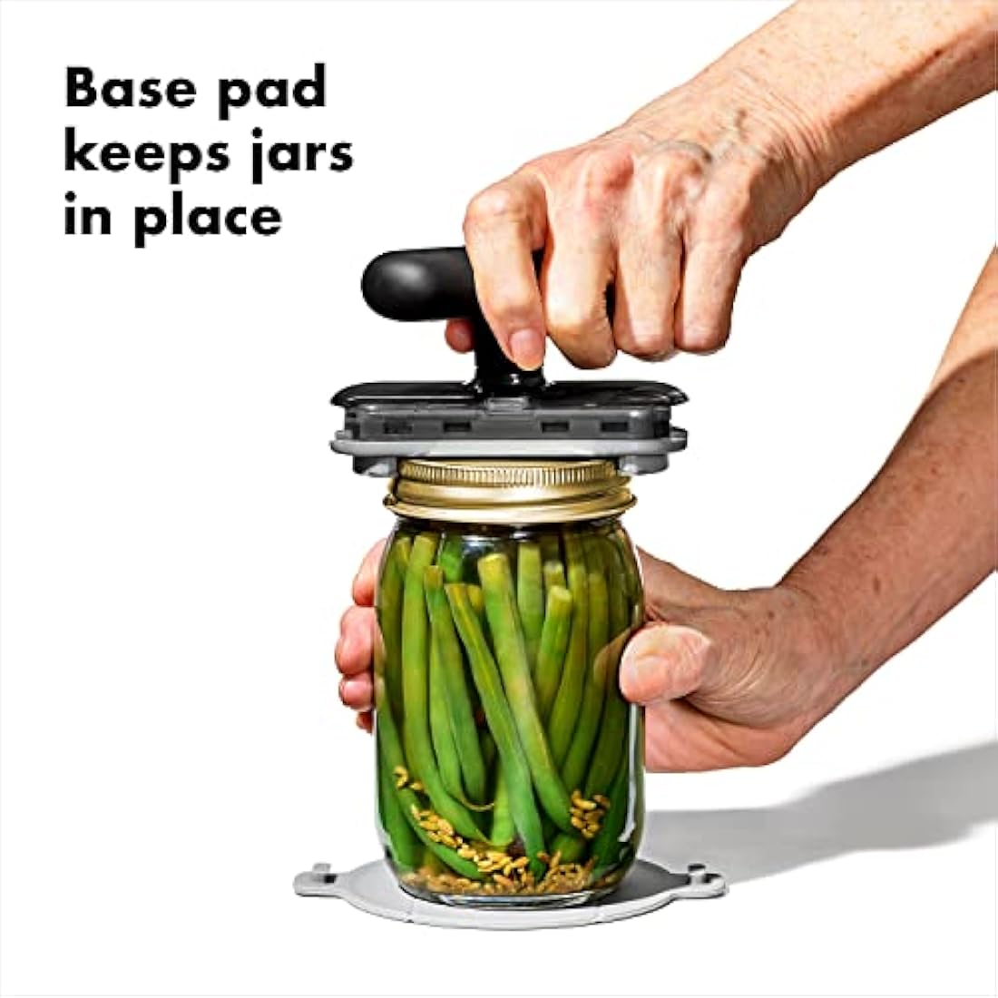 OXO Good Grips Twisting Jar Opener with Basepad, Black, One Size
