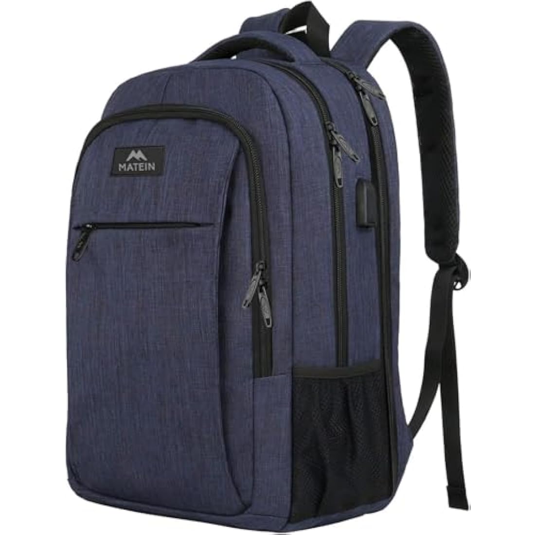 MATEIN Laptop Backpack, 17.3 Inch Large Travel Backpack with Laptop Compartment USB Charging Port, School Bag Water Resistant Anti Theft Computer Work Rucksack for Men Women, Blue