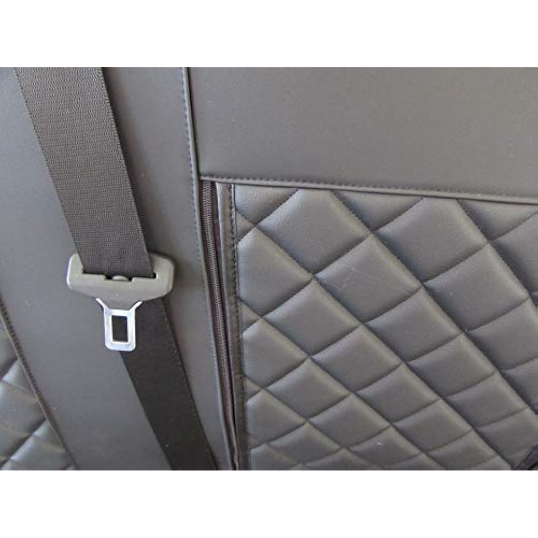 Texmar Designed to fit MERCEDES SPRINTER CRAFTER 2006-2018 RHD ALL BLACK ECO LEATHER Seat Covers 2+1 (1 single 1 double)