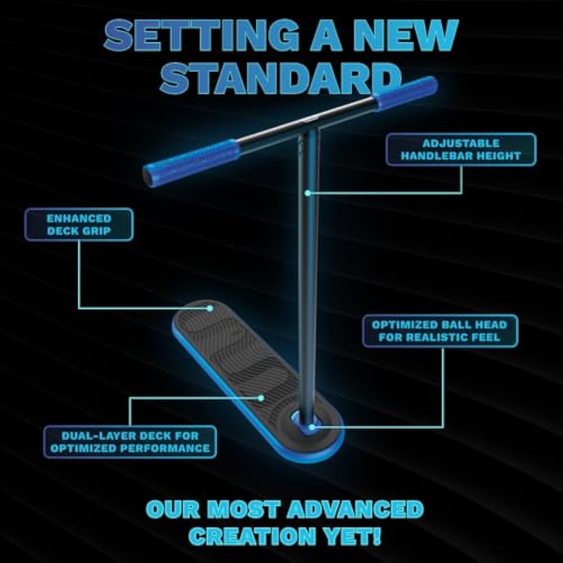 The INDO Trick Scooter - Stunt Scooter For Teens, Kids and Adults - Trampoline Scoot To Practice Pro Tricks - Indoors and Outdoors - Professionals And Beginners
