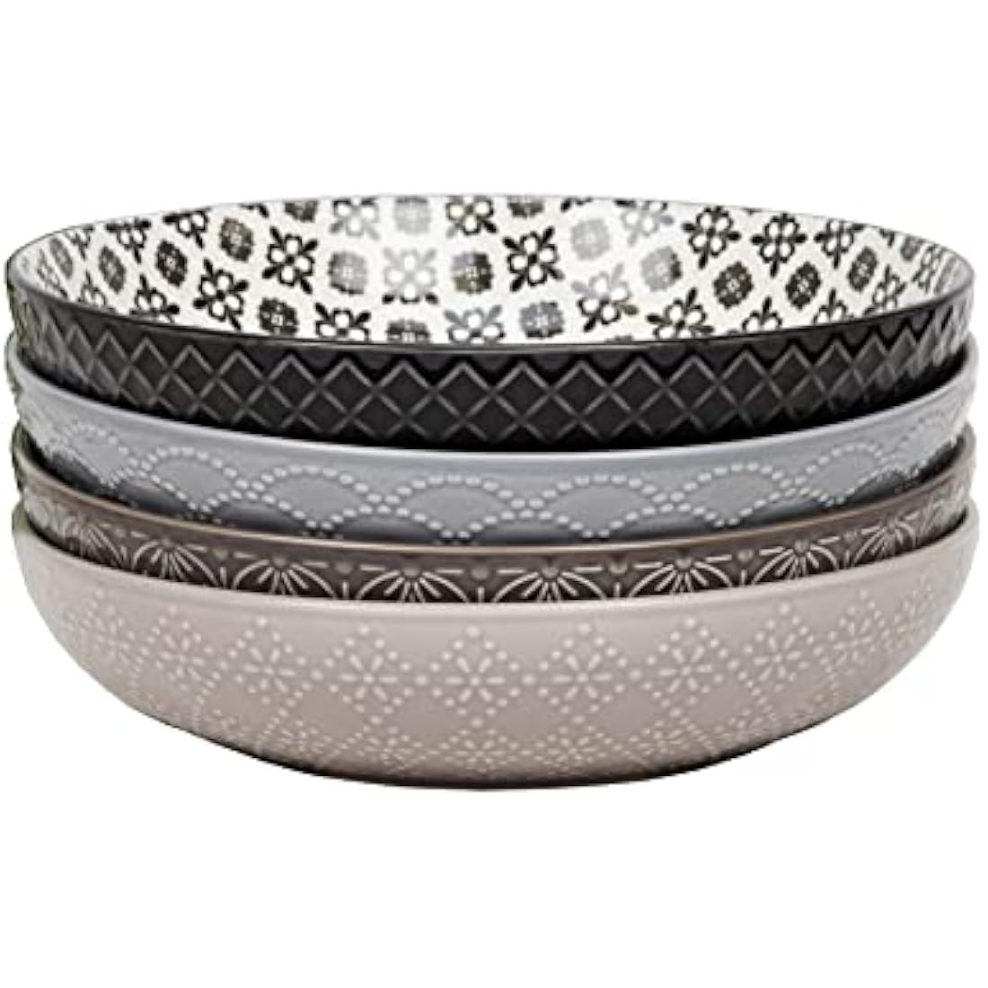 Widdop Home Living Set of 4 Pasta Bowls