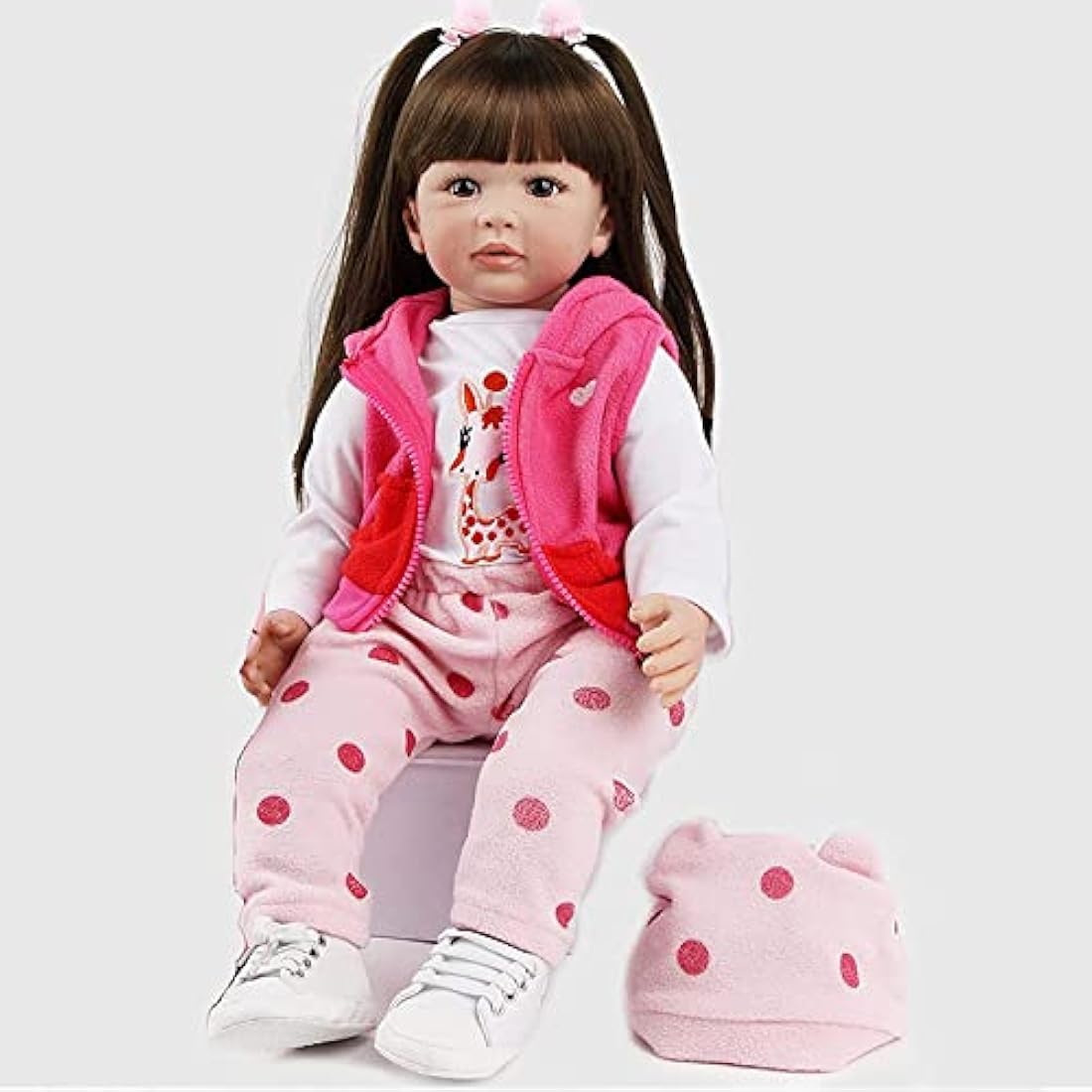ZIYIUI Reborn Doll 24 Inch 60 Cm Reborn Baby Dolls Look Real Girl Realistic Soft Silicone Vinyl Reborn Gilr Toddler Realistic Real Lifelike Newborn Baby Girl Toy Xmas Gift
