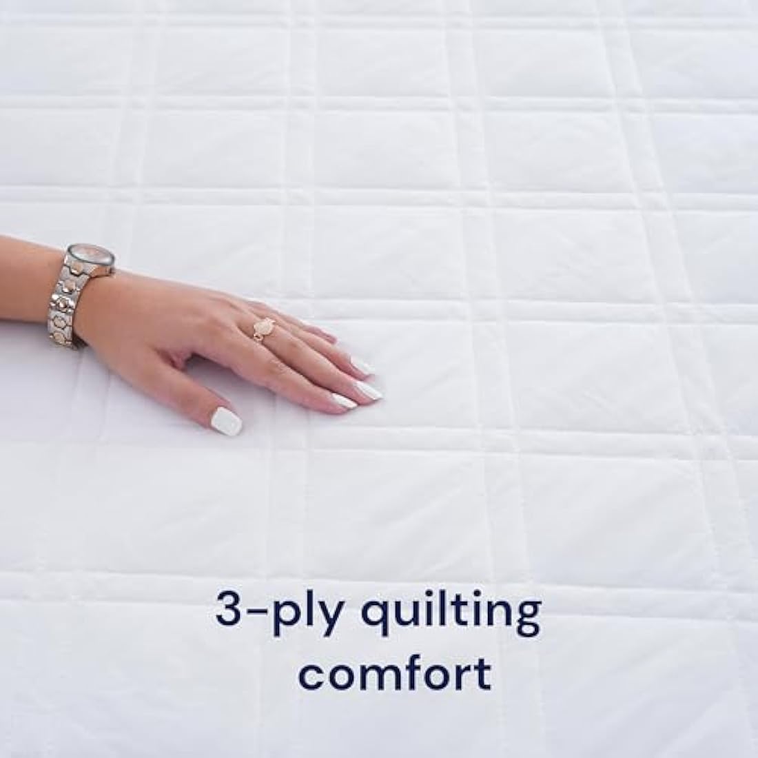 Sheet Story Quilted Mattress Protector King Size - 40cm Deep Pocket - Hypoallergenic King Size Mattress Protector - Kingsize - Not Waterproof