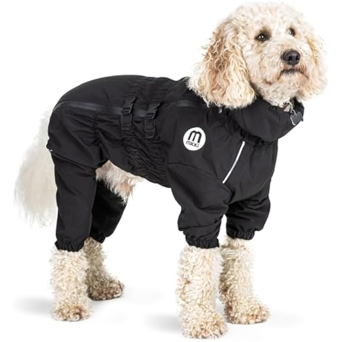 Mikki Doodles Dog Raincoat, Waterproof, Windproof, Silky Lining, Less Friction Means Less Knots & Tangles, Size Extra Large