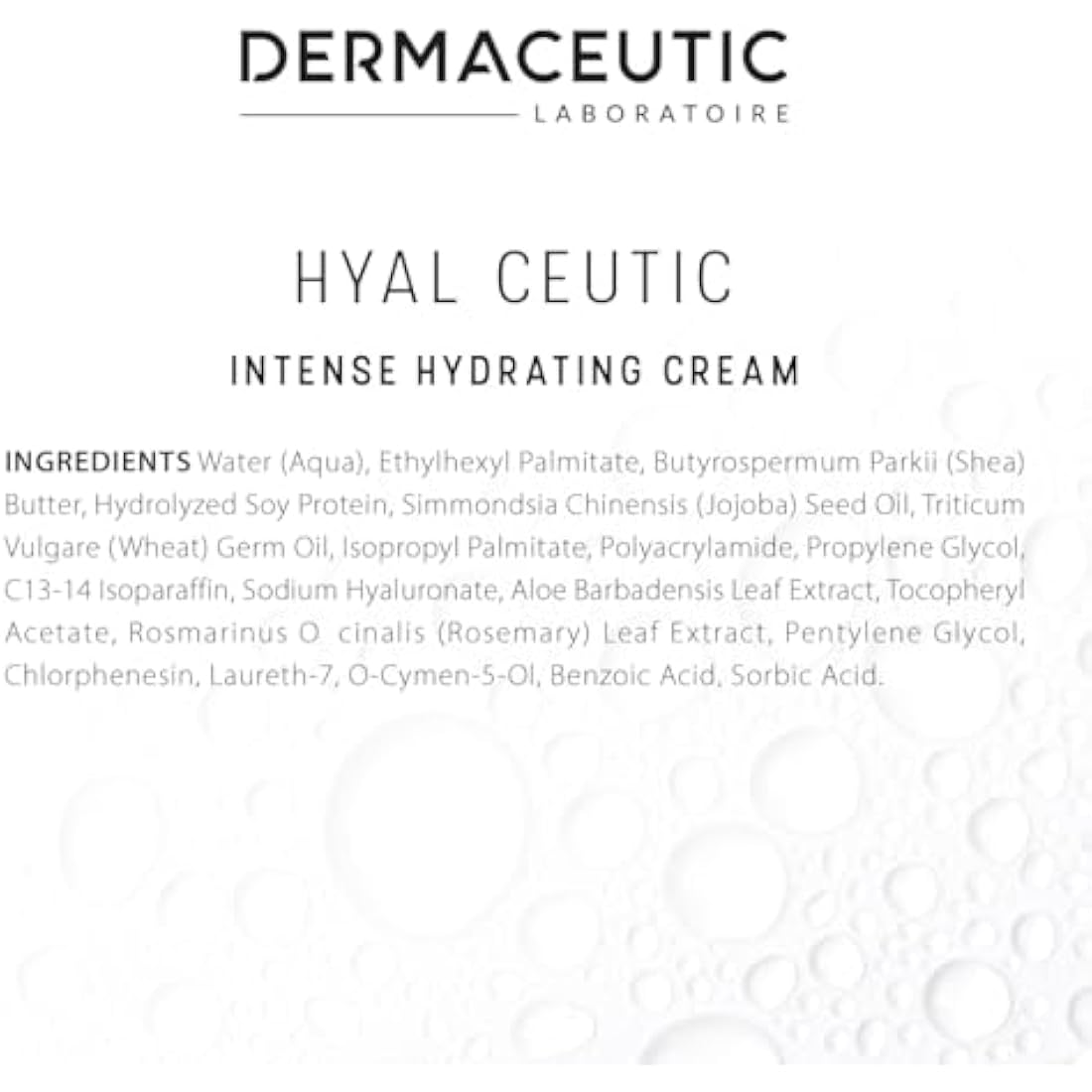 Dermaceutic Hyal Ceutic - Intense 24hr moisturizing cream with Hyaluronic acid, Aloe Vera, Vitamin E and Jojoba oil - 40ml