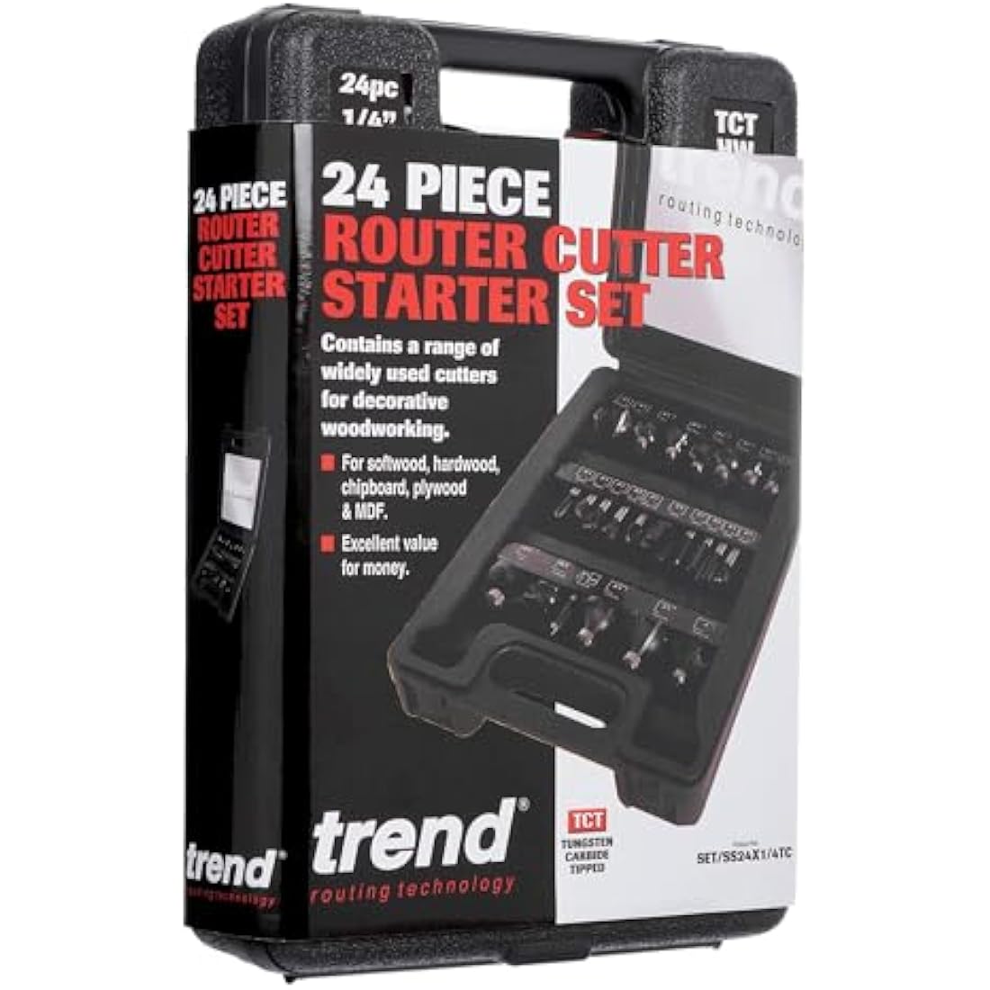 Trend 24 piece router cutter set - 1/4in shank SET/SS24X1/4TC (Package may vary)
