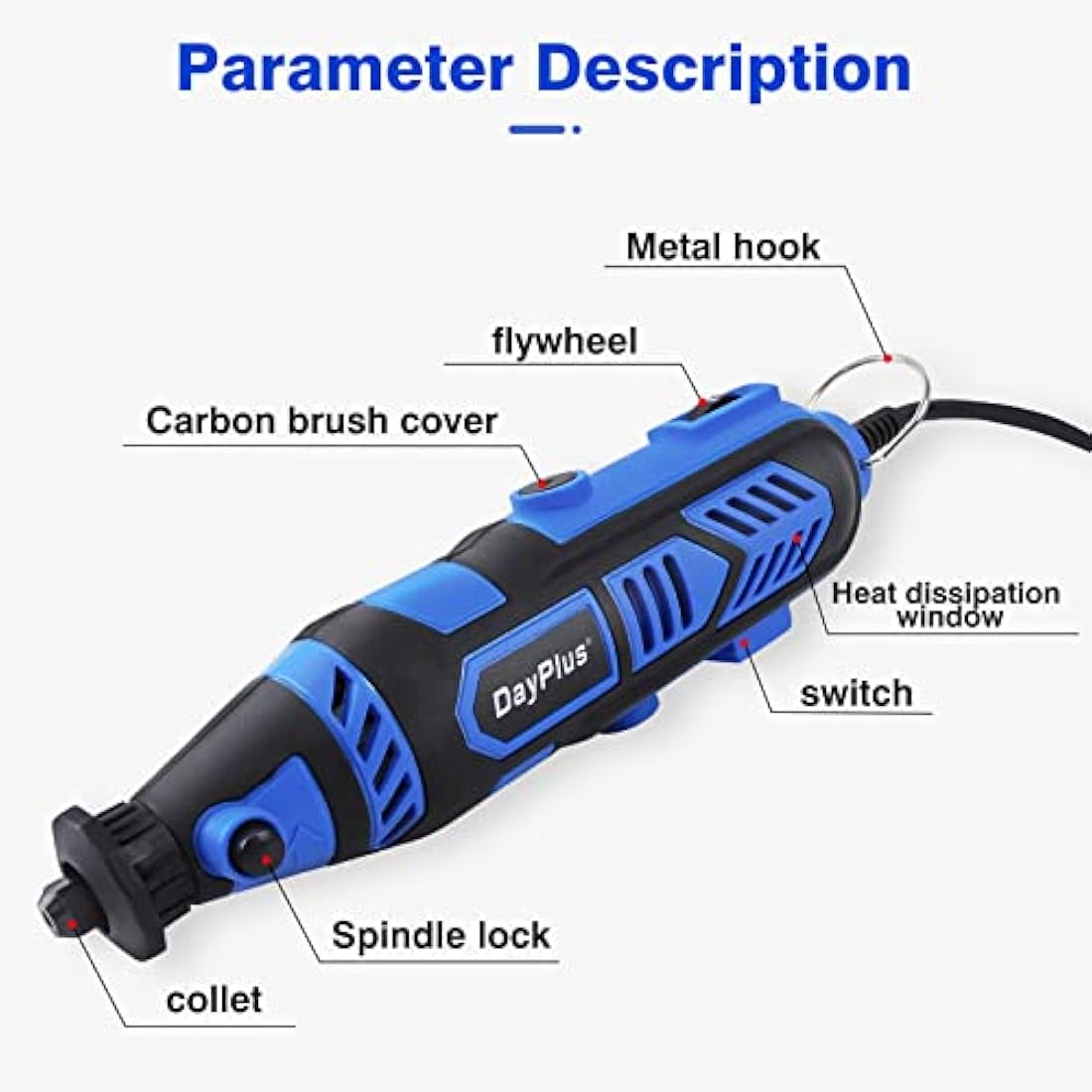 Rotary Tool 135W, Rotary Multi-Tool Kit with 80 Accessories 6 Variable Speeds 10000-32,000 RPM for Cutting, Grinding, Engraving, Polishing, Sharpening, Cleaning, Carving