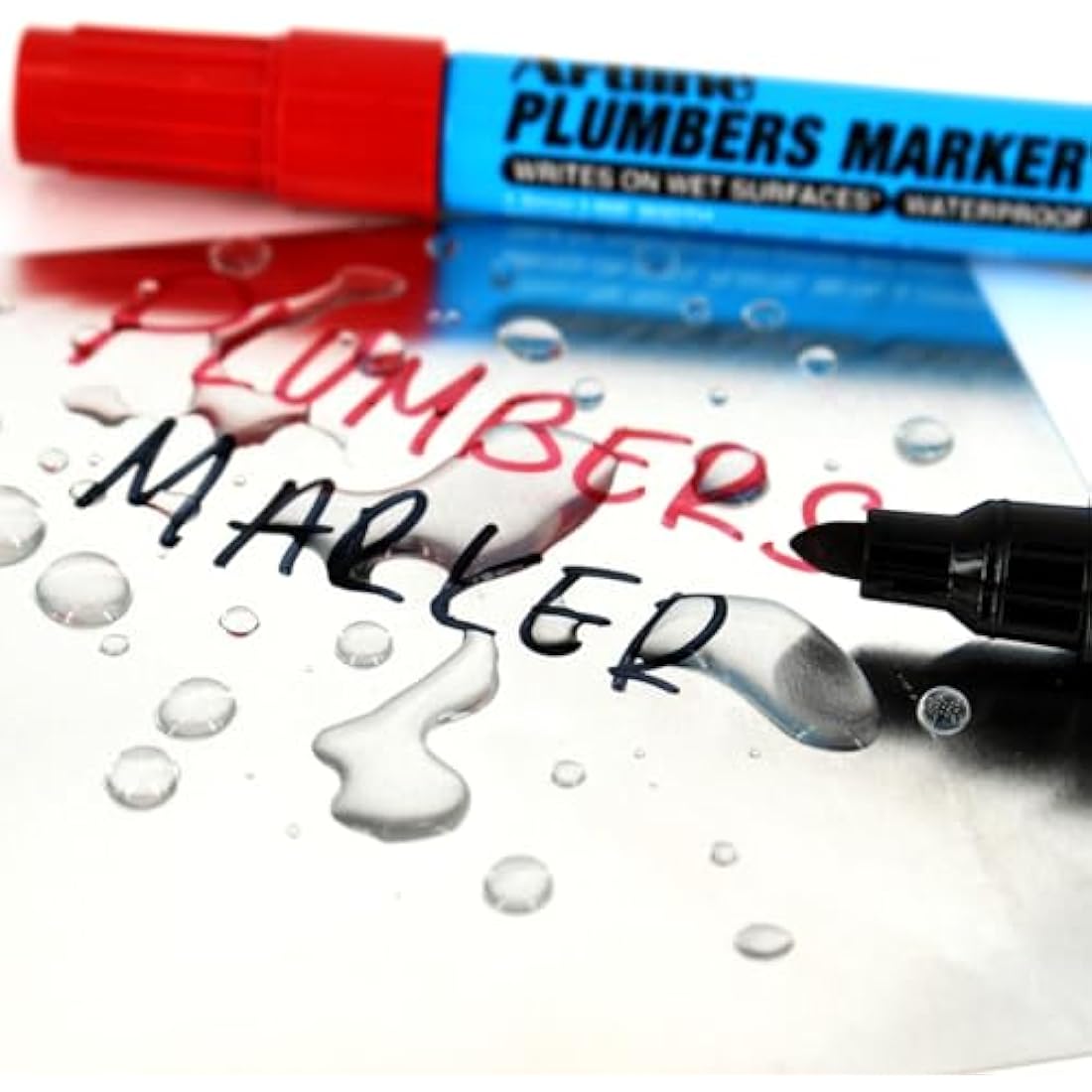 Artline Plumbers Permanent Markers | Professional Series | For Use On Wet Surfaces | Waterproof | EKPR-PLM | 1.5mm Bullet Tip | Pack of 12 | Black