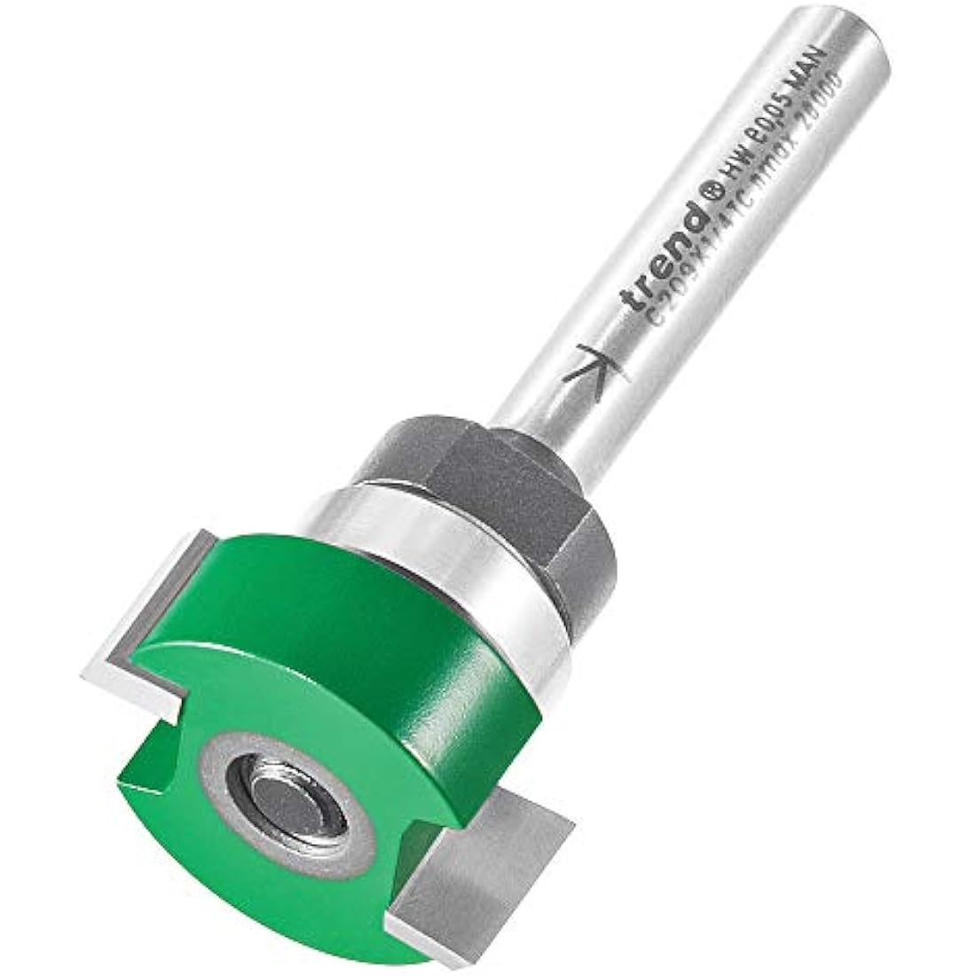 Trend CraftPro Two Flute Intumescent Recessing Router Cutter Bit, 1/4 Inch Shank, 24mm Cut Diameter & 10mm Cut Length, Tungsten Carbide Tipped, C209X1/4TC