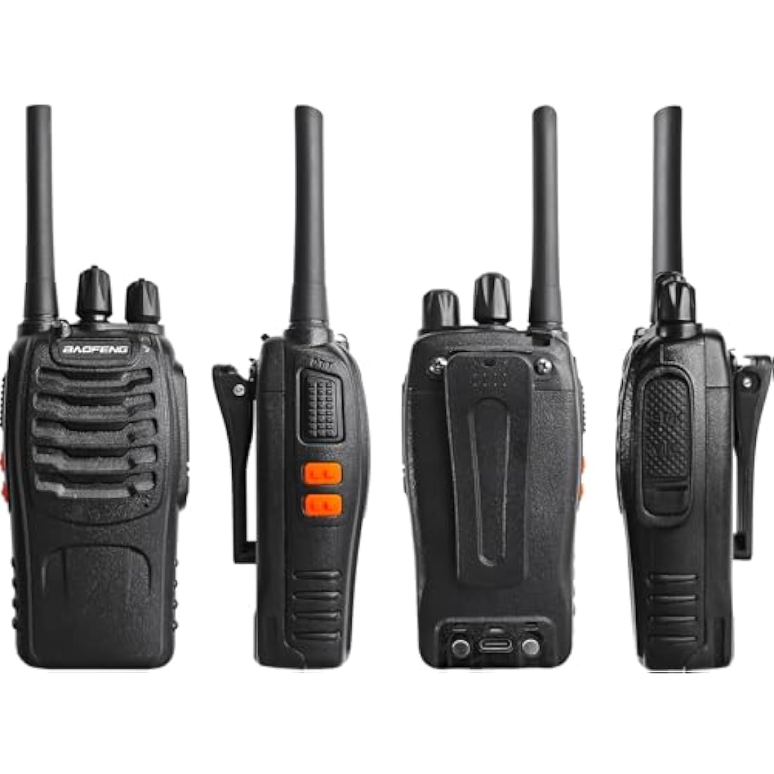 Walkie Talkies Long Range Rechargeable Walkie Talkie Set Portable Handheld 16Channels Two Way Radio with Earpiece,Build in LED Light for Adults Outdoor Jobs Travel Communication (3 pcs)