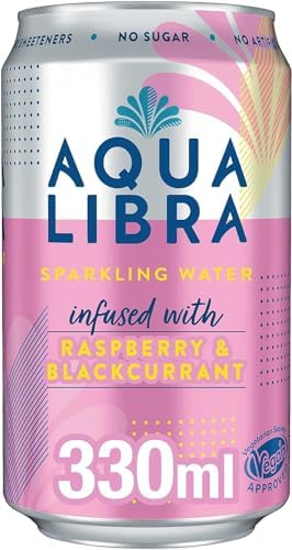 AQUA LIBRA Raspberry & Blackcurrant 330ML, Pack of 12