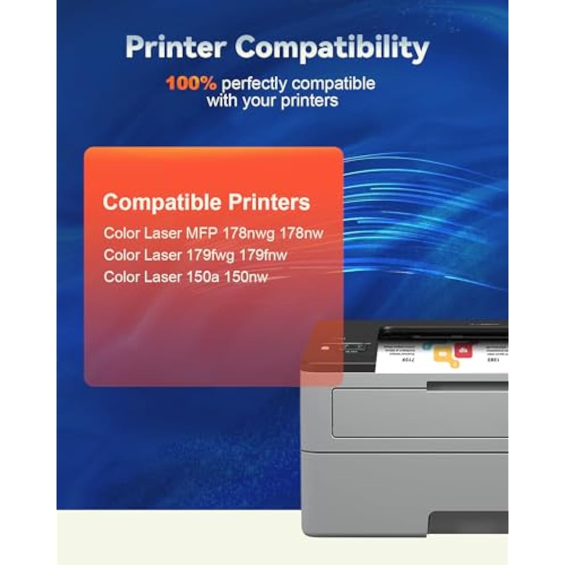 Skydo 117A Toner Cartridges Compatible for HP 117A Toner W2070A W2071A W2072A W2073A for HP Color Laser MFP 178nw 179fnw 150nw 150a 178nwg 179fwg Printer (Black, Cyan, Magenta, Yellow)