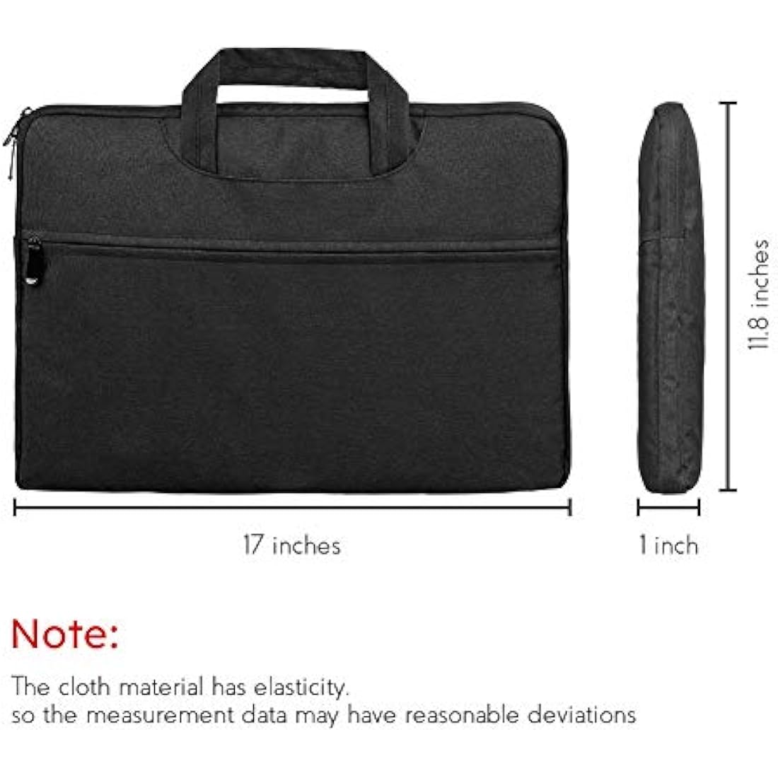 Carrying Bag for BOIFUN 14-17.5 Inch Portable DVD Player, Travel Laptop Sleeve Bag, Carry On Handle Case for Computer, Black