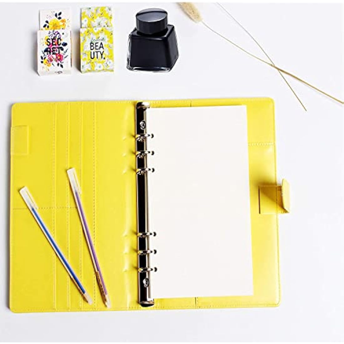 ZKSM Planner Refill Paper 5mm Squared Ruled Inserts Paper with A5 6 Holes 135 Sheets/270 Pages Binder Grid Notepaper for Filofax Bullet Journals Diary, 8.26x5.59 Inch (Dotted)