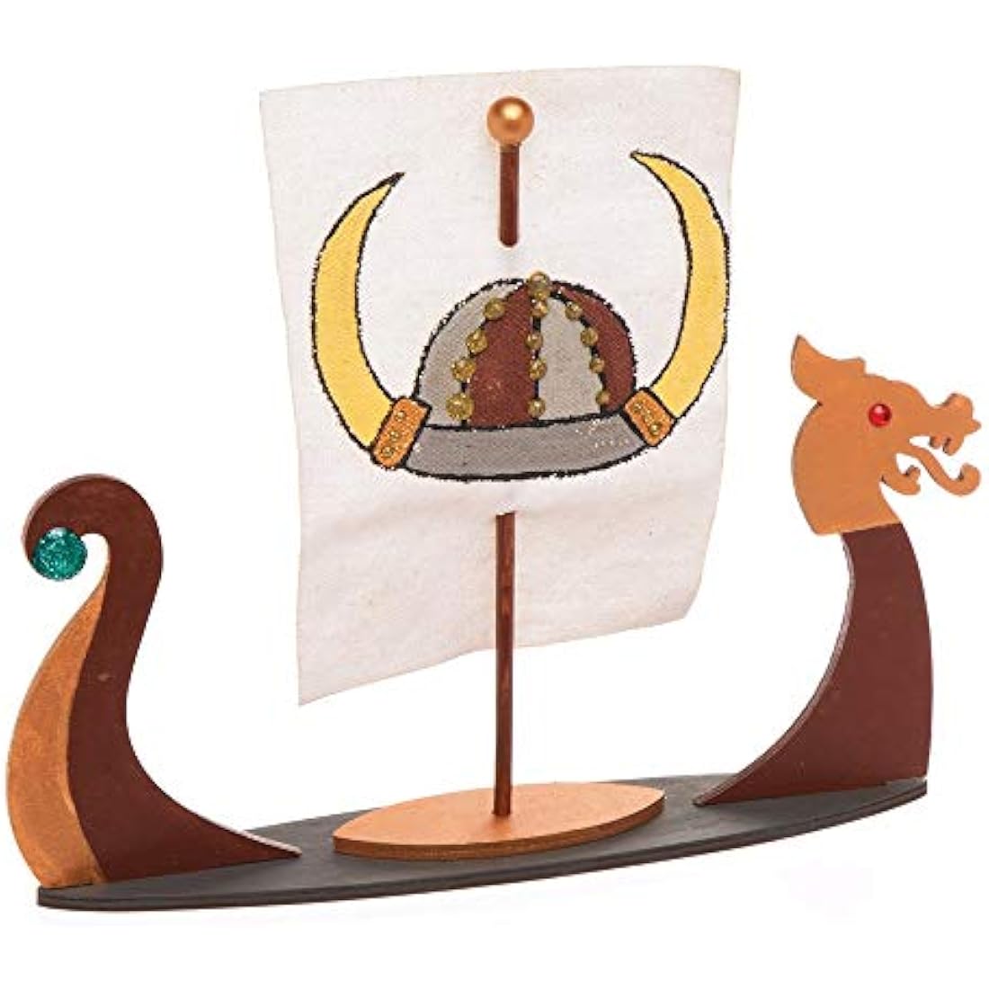 Baker Ross AW671 Viking Longboat Kits (Pack of 3), Wooden