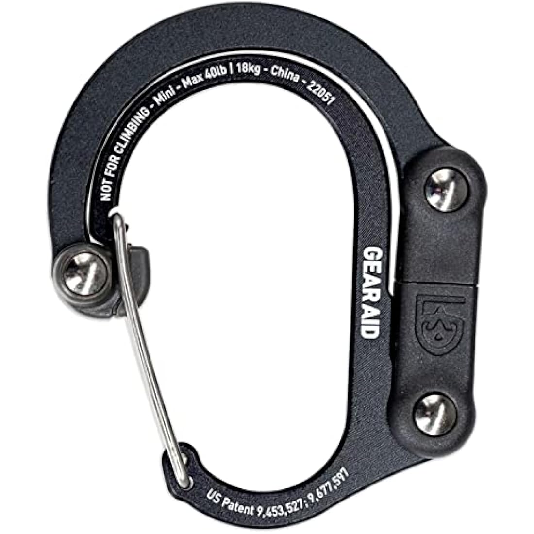 Gear Aid HEROCLIP Mini - Carabiner Clip, Hook & Hang Camping Accessories, Handbag, Purse or Backpack, Baby Pushchair Pram Hanger, Multifunctional Cool Gadget Gift