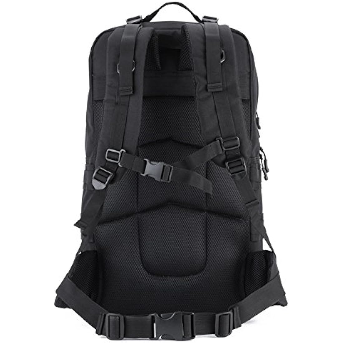 YuanWen Tactical Backpack 55L Water Resistant Military Army Combat Rucksack Trekking Rucksack MOLLE Camping Hiking Backpack Black