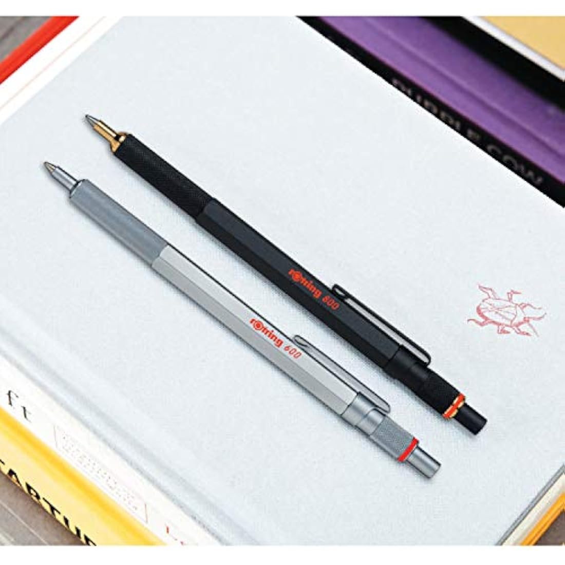 rOtring 800 Ballpoint Pen | Medium Point | Black Ink | Silver Barrel | Refillable