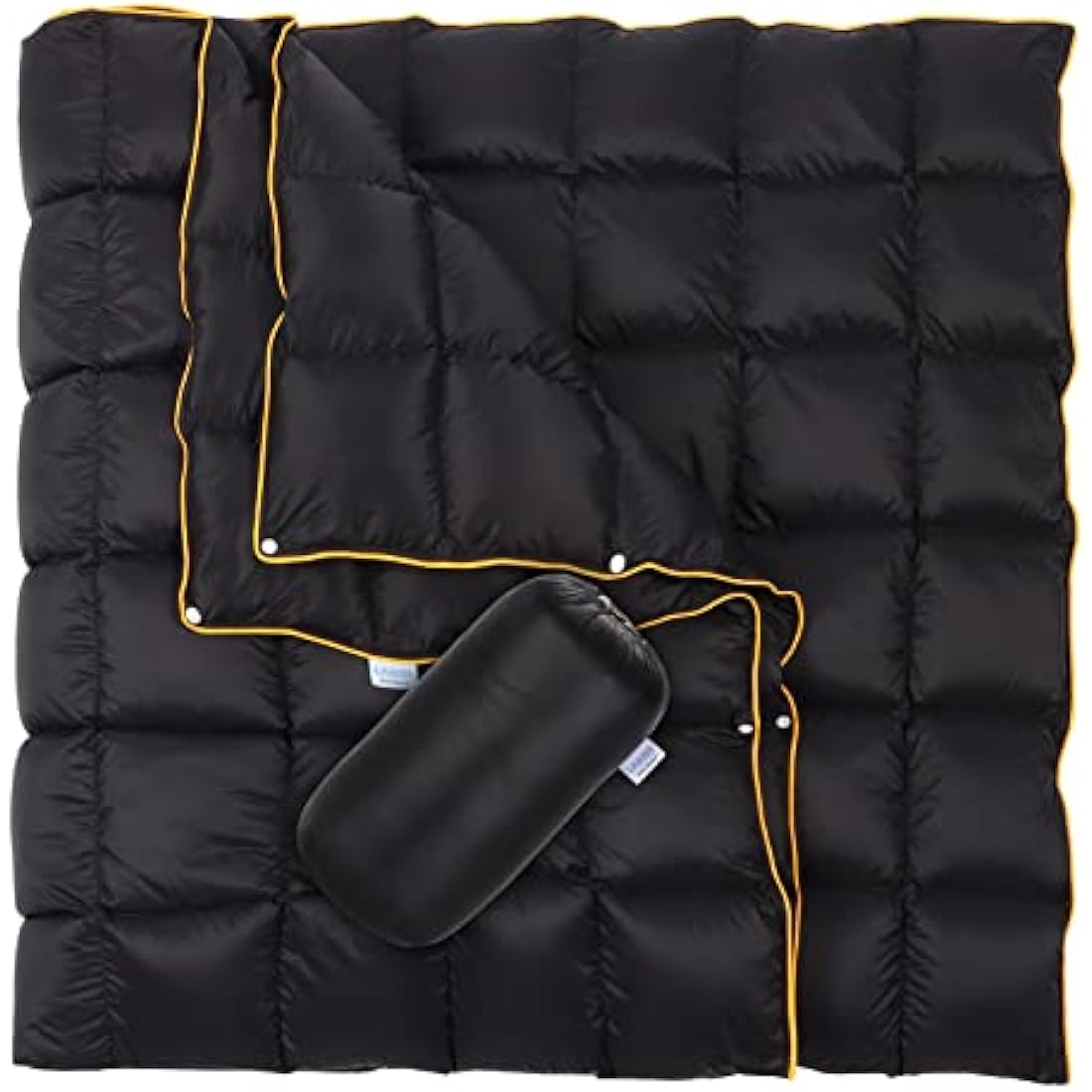 Lvkiss 100% Duck Down Camping Blanket – 72.8"×78.7" Oversized Lightweight Quilt, 20D Water-Resistant Shell, Compact & Warm for Hiking, Backpacking, Outdoor Travel
