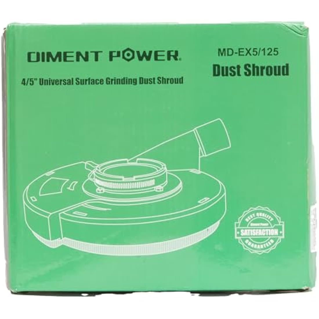 Diment Power Universal Surface Grinding Dust Shroud for Angle Grinder 125mm + Diamond Grinding Cup Wheel 125mm