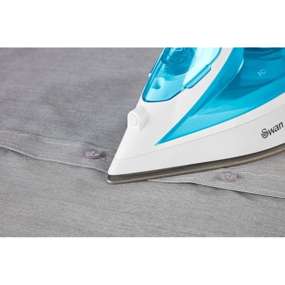 Swan SI16410N 2-in-1 Cord or Cordless Steam Press Iron, Non-Stick Ceramic Soleplate, 2800W, Blue
