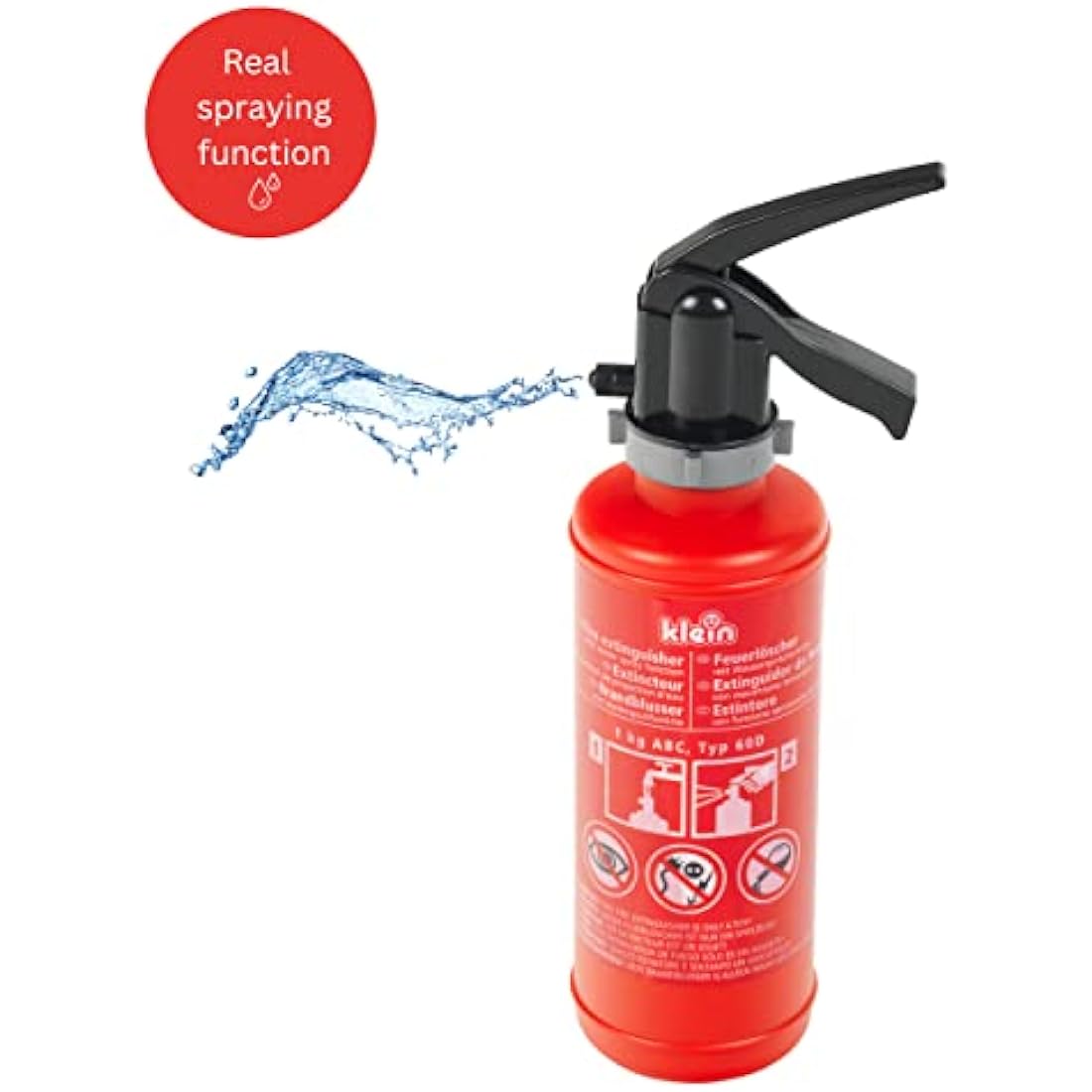 Klein Firefighter Set, 7-part with Helmet, Torch, Fire Extinguisher & More, Ages 3+, Packaging Dimensions: 52.4cm x 35cm x 20cm