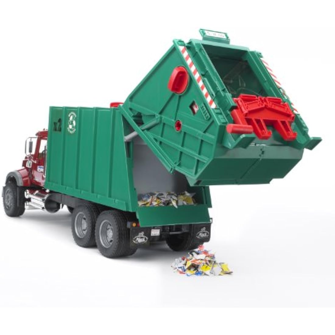 MACK Granite Garbage Truck (Red/Green)
