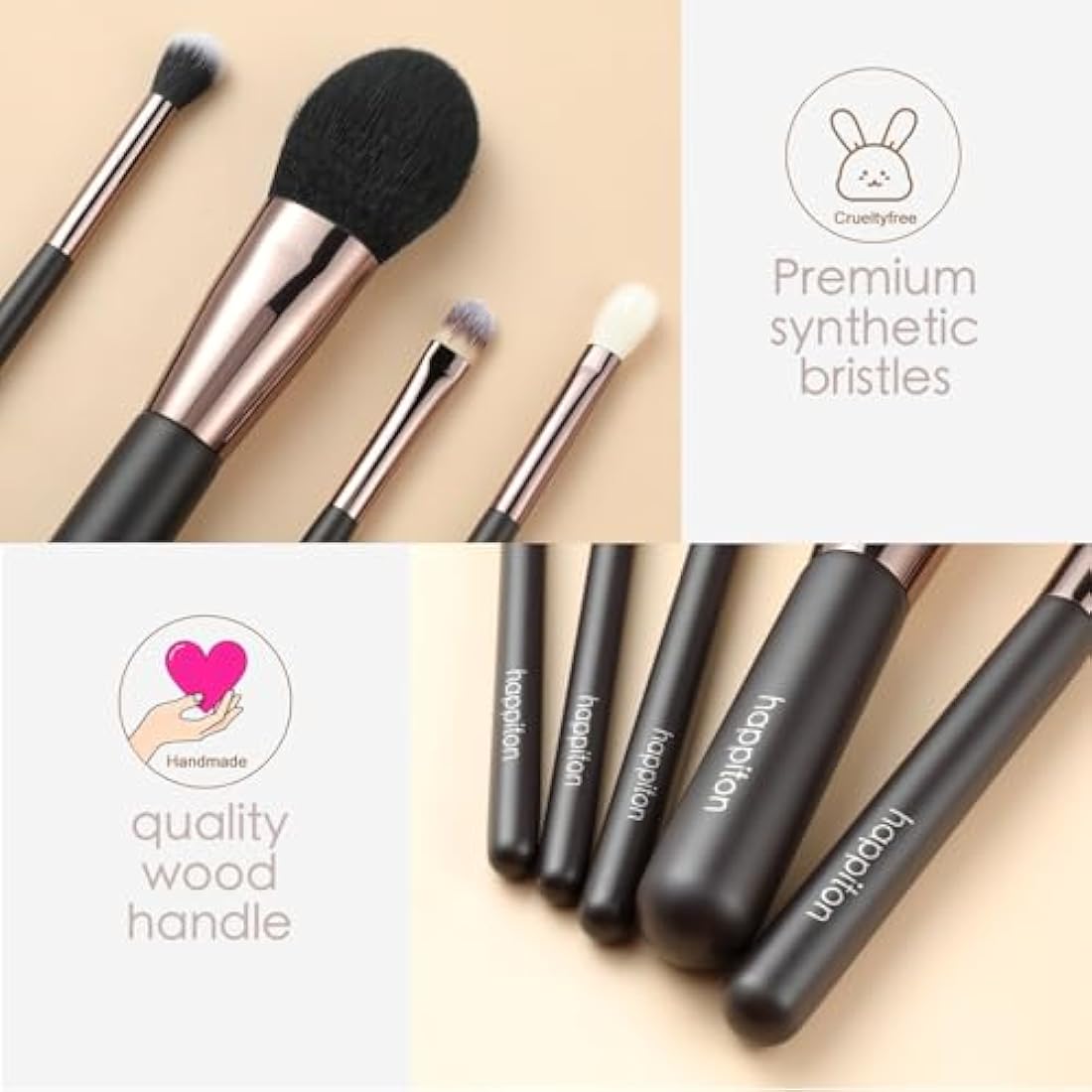Professional Makeup Brushes Set 17PCS Beauty Tool Kits for Eye Face Foundation Blender Concealer Makeup Brush With Rotating Turnable Holder