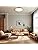 Schindora Wooden LED Ceiling Light,Dimmable with Control,36W Round Wood Ceiling Lights Ø50cm for Living Room Kitchen Dining Room Home Office Children's Room