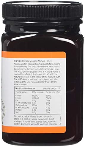 Manuka Doctor 70 MGO Manuka Honey, 500 g