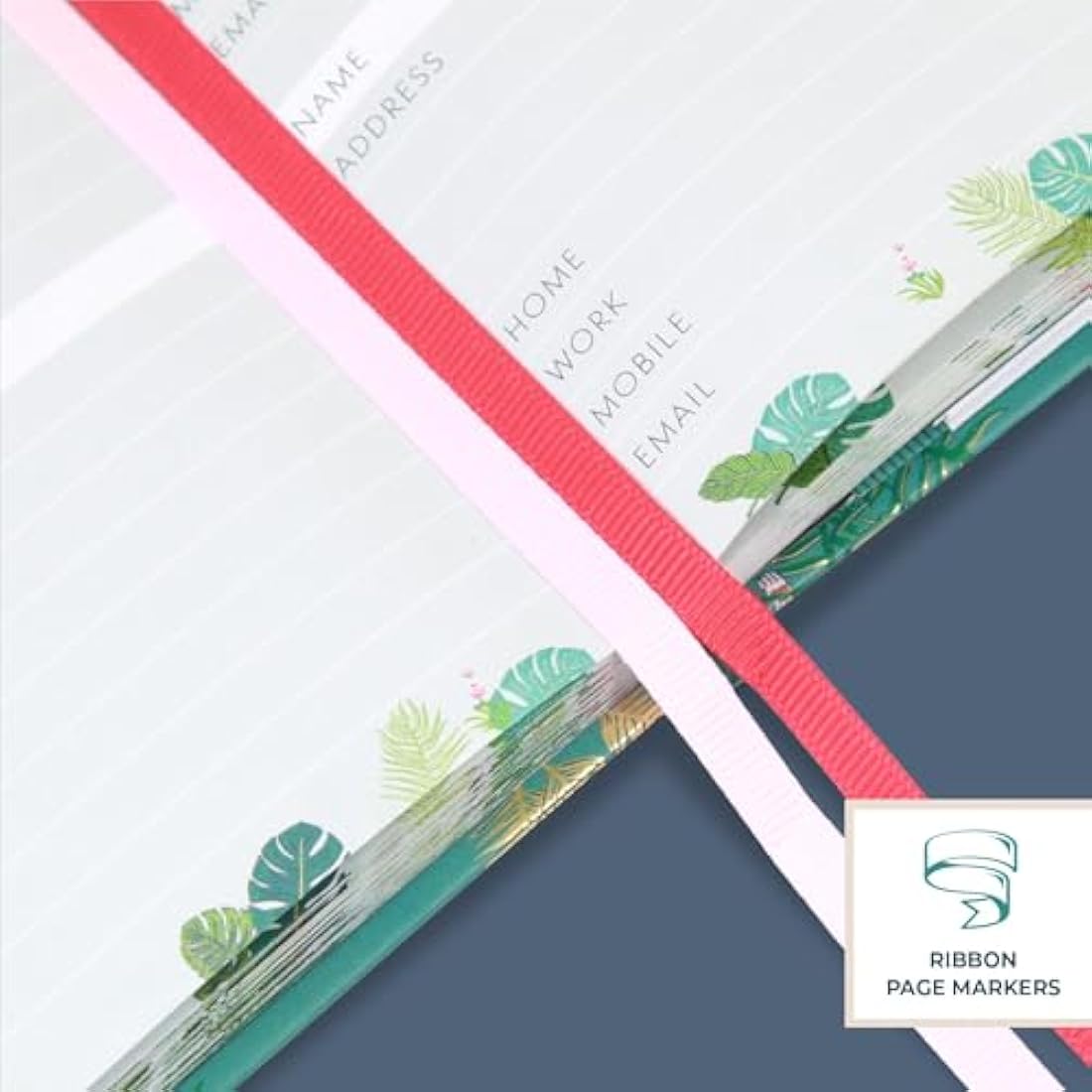Boxclever Press Small Address Book with 432 Spaces. Address Books with Alphabet Index hardback, Pocket & Change of Address Labels. Perfect Gifts for Women 21 x 13 cm