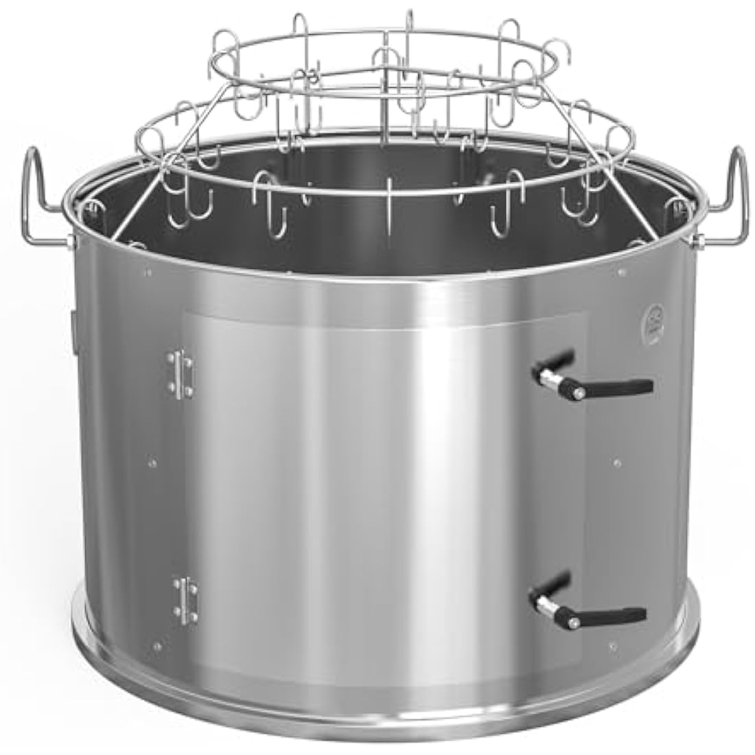 Onlyfire Stainless Steel Smoking Chamber Middle Cooking System for Weber 57cm Kettle Charcoal Grill (Ring+ Bacon Hanger Rack Kit), Turn your Kettle into Smoker Charcoal Grill