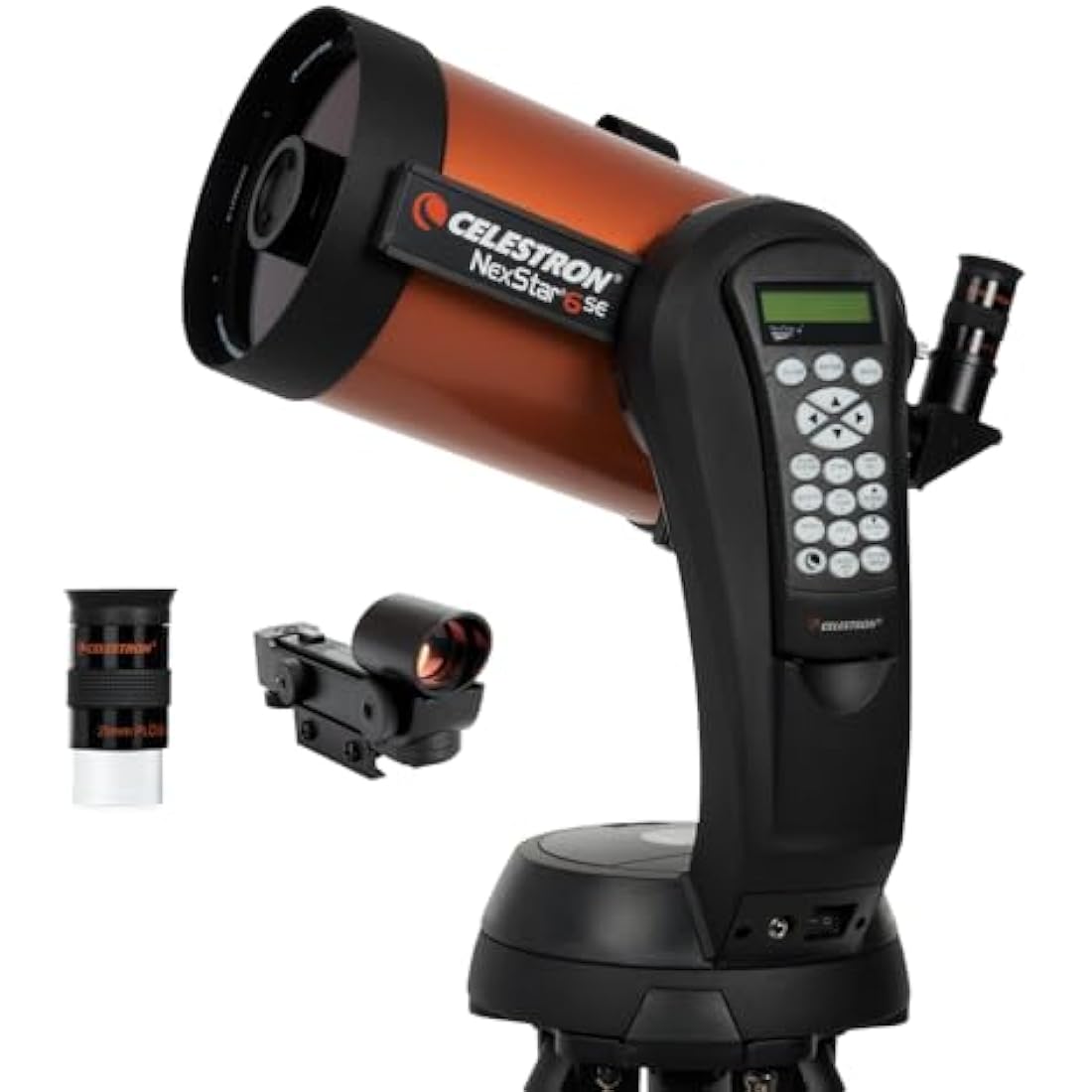 Celestron 11068 NexStar 6SE Computerised Schmidt-Cassegrain Telescope with Fully Automated Mount, SkyAlign Technology and XLT Coating, Black/Orange