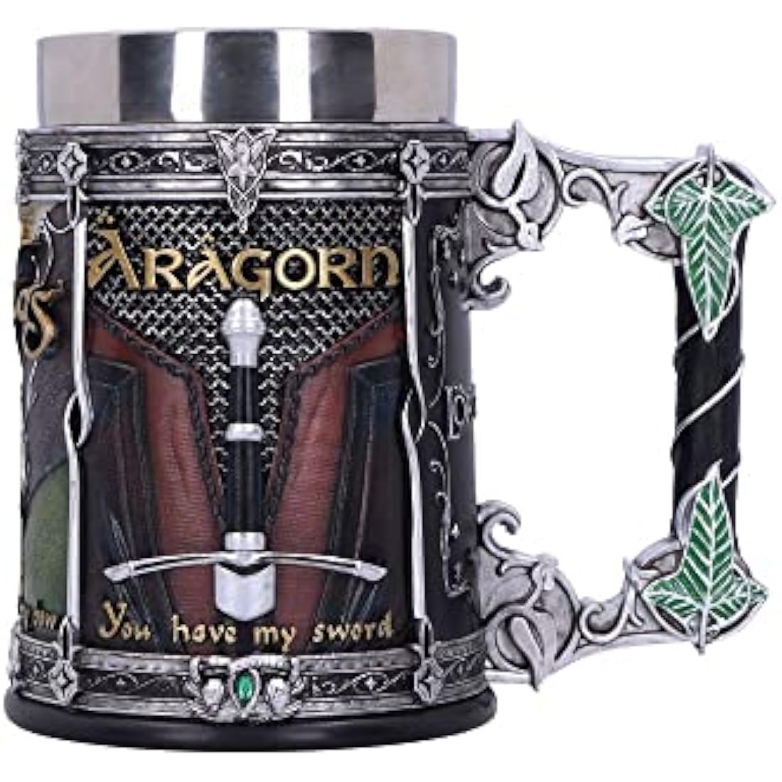 Nemesis Now Officially Licensed Lord of The Rings The Fellowship Tankard, Multi Coloured, 15.5cm
